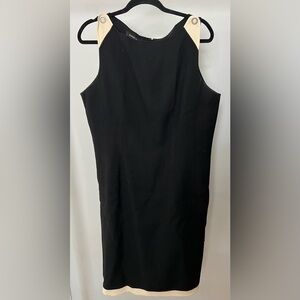 Anne Klein Executive Shawl-Collar Sleeveless Sheath Dress